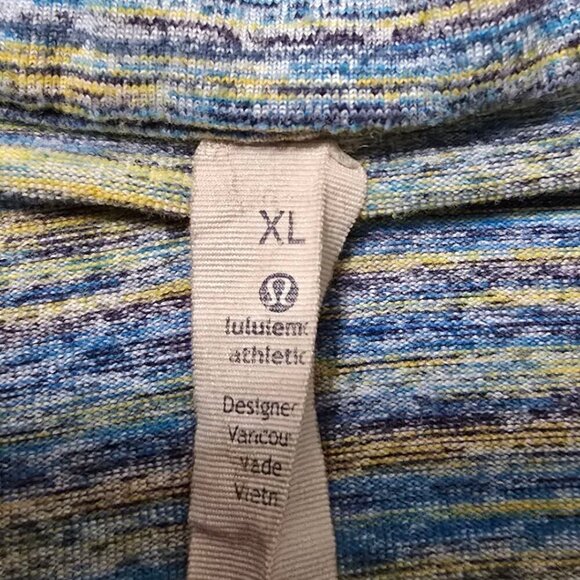 Lululemon Surge Warm 1/2 Zip In Space Dye Camo Deep Navy Alberta Lake Sz XL - Picture 9 of 12